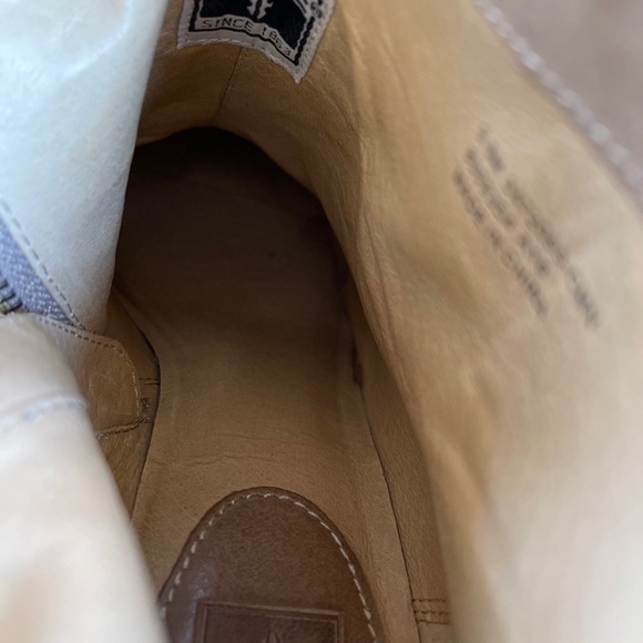 Frye Renee Short Seam in Cement Soft Oiled Leather - Picture 6 of 7